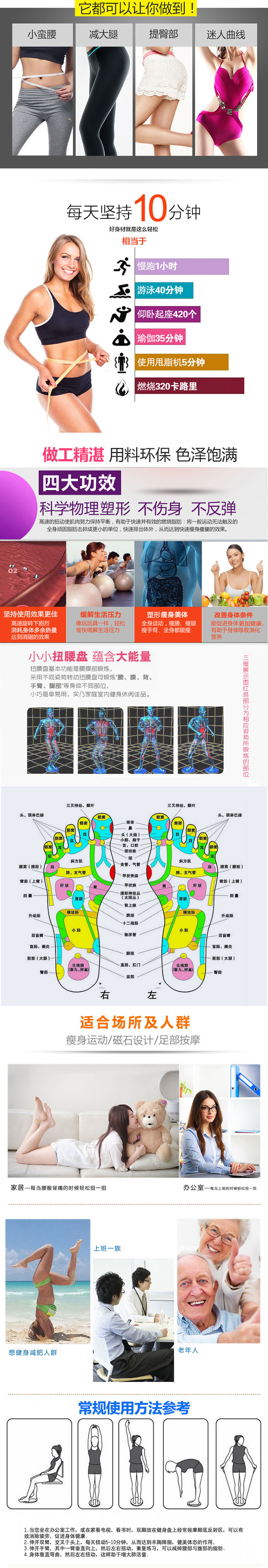忍牌瘦腰塑身扭腰盤(pán)